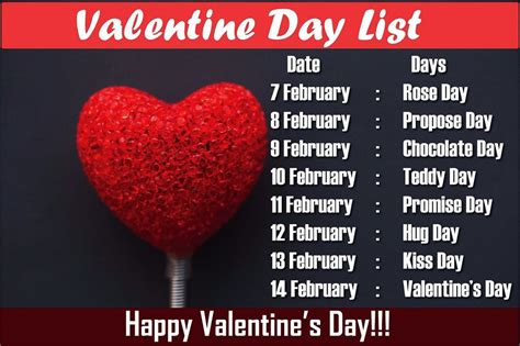 valentine week list photo|valentine's week full list.